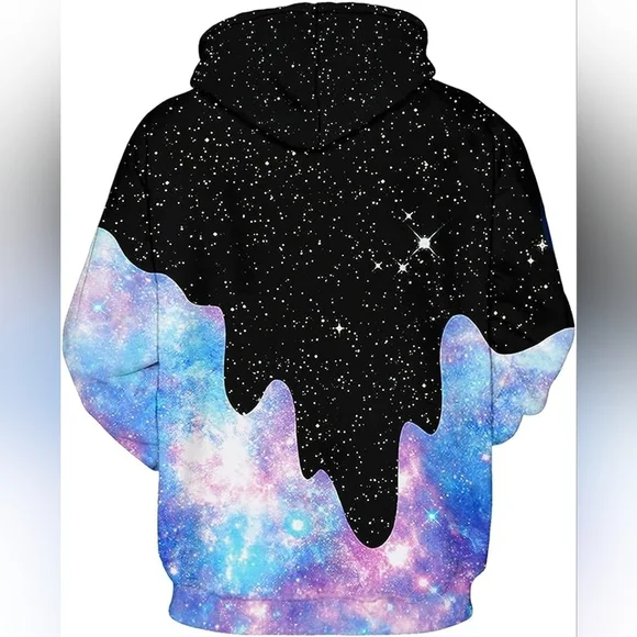 New Men's Graphic Drawstring Hoodie Sweater Multiple Sizes - Picture 4 of 6